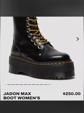 Dr. Martens Jadon max Black Platform Lace-Up Boot